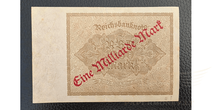 Vokietija 1922, 1 milijardas markių VF - Germany 1.000.000.000 mark 1922. VF . P-113