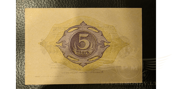 Vokietija 1918 5 markės aUNC -  Germany, 1918 Germany ALTONA 5 Mark Banknote, aunc