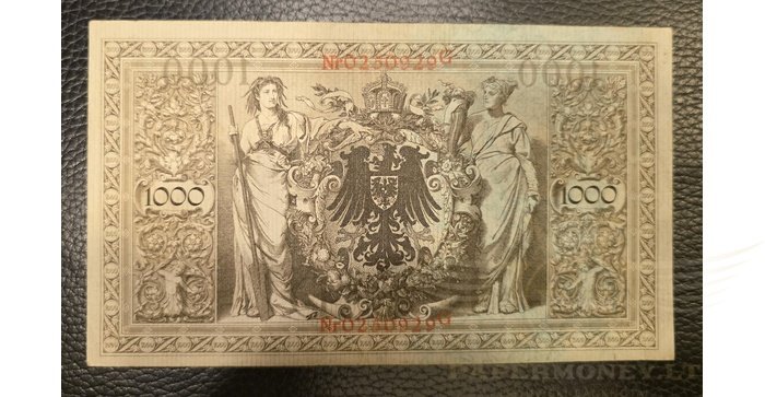 Vokietija 1910, 1000 markių UNC - Germany 1000 mark 1910. UNC