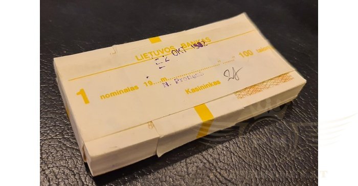 #39 1992 m. 1 talonas pilna pakuotė, 100 vnt., UNC!