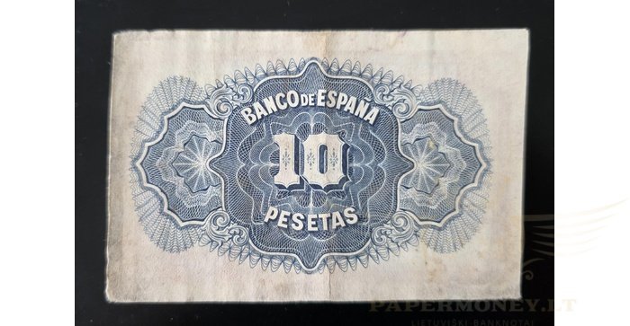 Ispanija  10 pesetų, VF, 1935