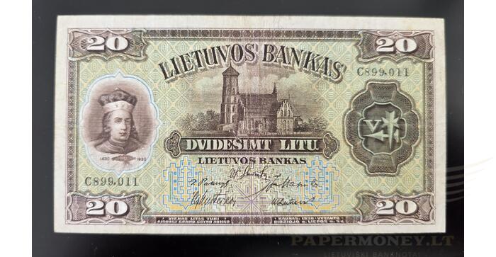 #27 1930 m. 20 litų serija C, VF