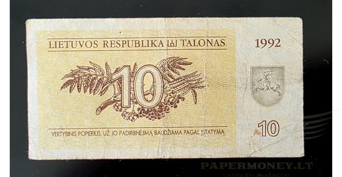 #40 1992 m. 10 talonų KA serija VF!