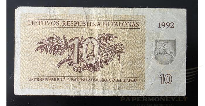 #40 1992 m. 10 talonų TE serija VF!