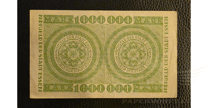 Vokietija 1923, 1 milijonas markių VF - Germany - Stadt Essen - 1923 - 1 million mark - VF