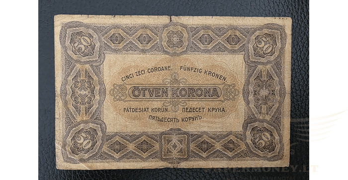 Vengrija 1920 50 kronų VF - Hungary 50 korona, 1920 VF-