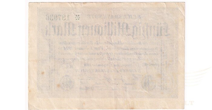 Vokietija 1923 50 milijonų markių aunc