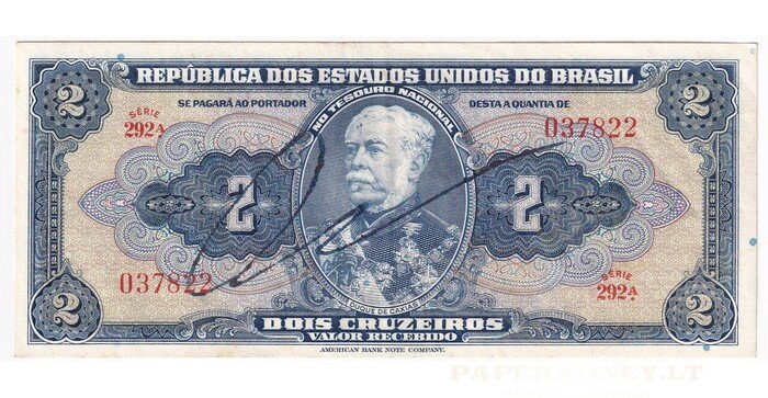 Brazilija 2 cruseiros VF autograph
