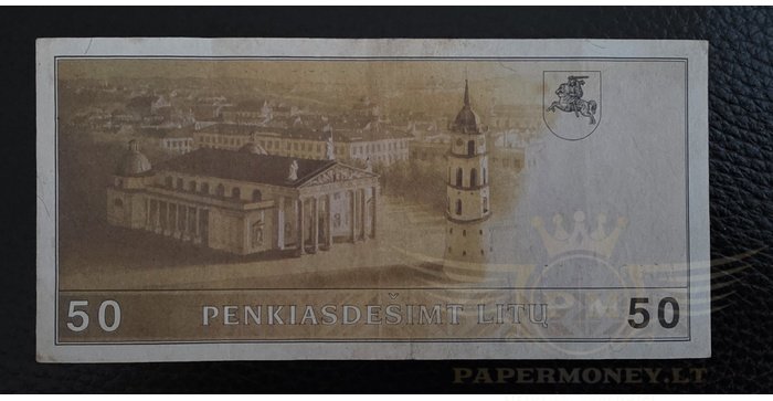 #49 1991 m. 50 litų  AC serija VF ! 1