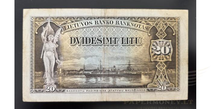 #27 1930 m. 20 litų serija D, VF 1