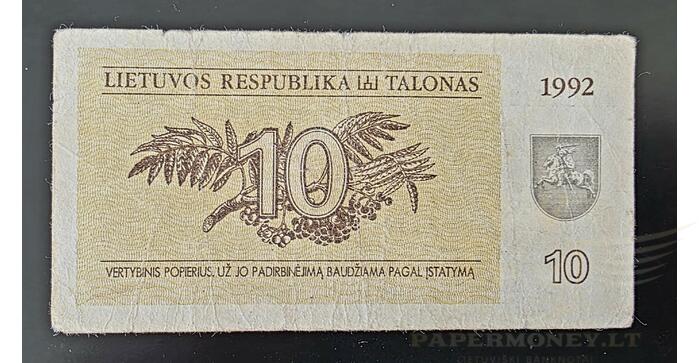 #40 1992 m. 10 talonų RB serija VF!
