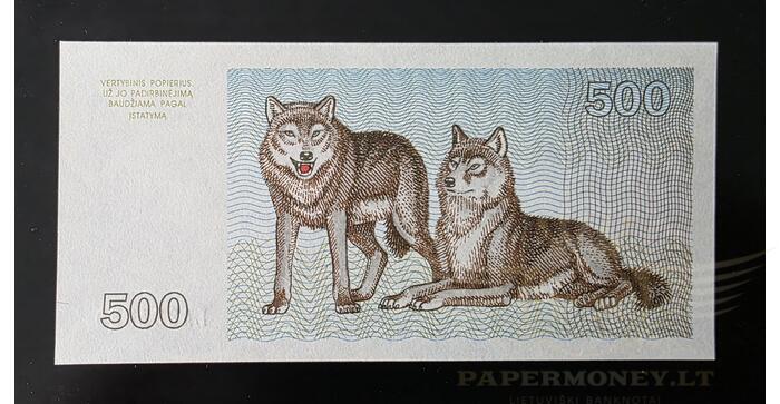 #46 1993 m. 500 talonų LA serija UNC! 1