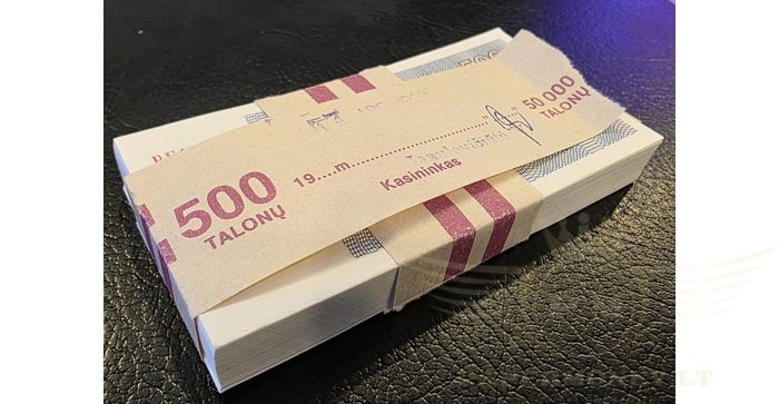 #44 1992 m. 500 talonų pakuotė UNC - 100 vnt! 1