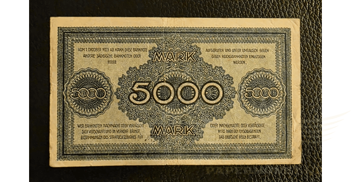 Vokietija 1923, 5000 markių VF - Germany , Dresden, 5000 Mark, 1923 VF