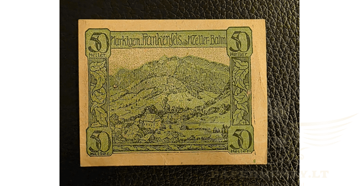 Austrija 1920 50 helerių XF -  Austria Frankenfels, 50 Heller, 1920, xf