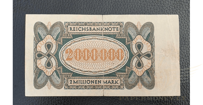 Vokietija 1923, 2 milijonai markių VF - Germany 2.000.000 mark 1923. VF. P-89