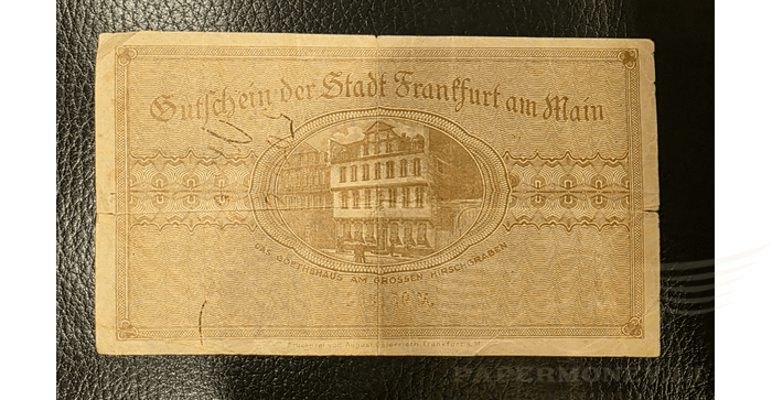Vokietija 1923, 1 milijardas markių VF - Germany Frankfurt Banknote 1.000.000.000 Mark Paper Money 1923 Circulated