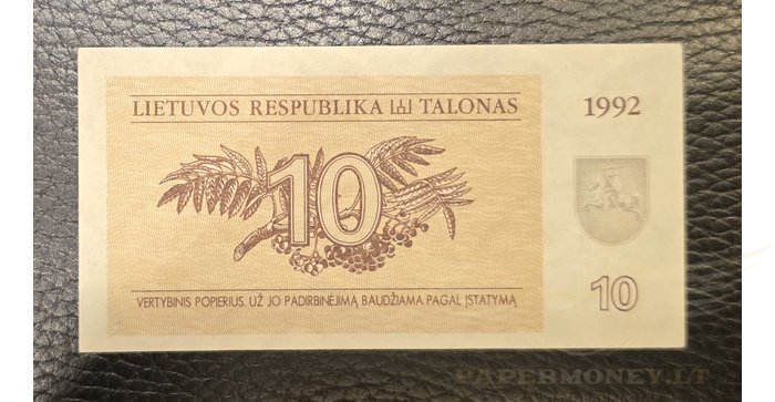 #40 1992 m. 10 talonų NG serija UNC!