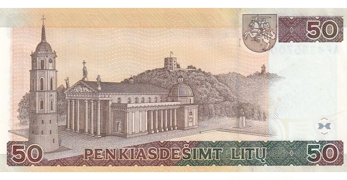 #67 2003 m. 50 litų  AF serija UNC-!