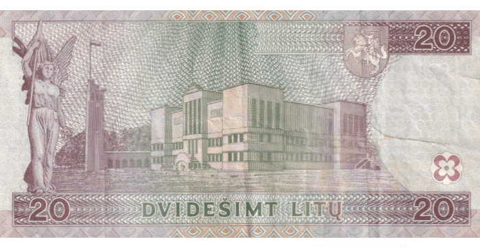 #60 1997 m. 20 litų  EAC serija VF !