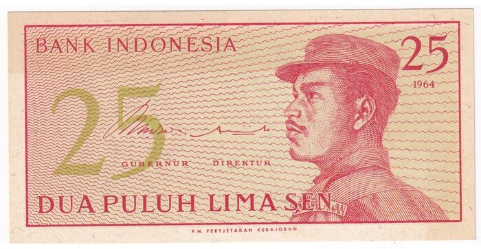 Indonezija 1964 25 sen UNC