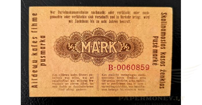 1918 m. 1/2 OST markės, XF 1