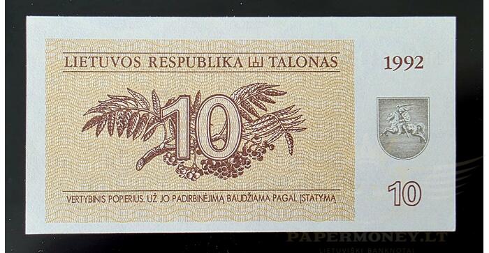 #40 1992 m. 10 talonų NG serija UNC!