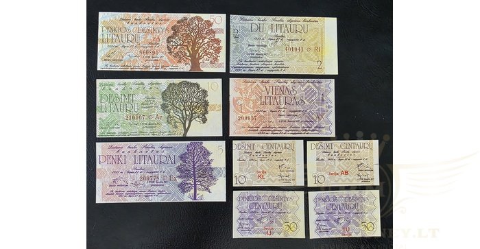 Lietuva tautinės olimpados pinigai LITAURAI, UNC rinkinys