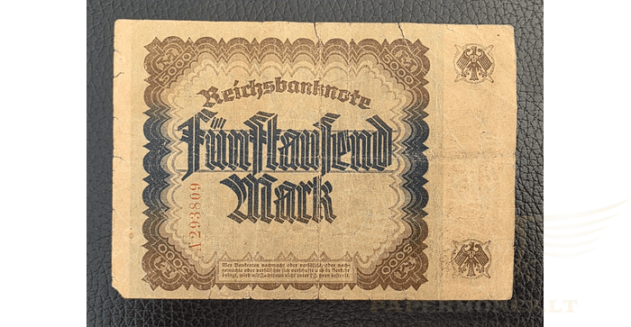 Vokietija 1922, 5000 markių VF - 5000 Mark, 1922 Germany, VF