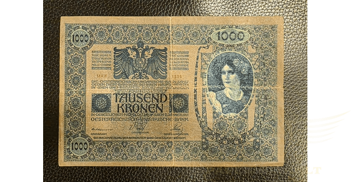 Austrija 1902 1000 kronų VF -  Austro-Hungarian Empire 1902, Austro-Hungarian Empire 1902, VF