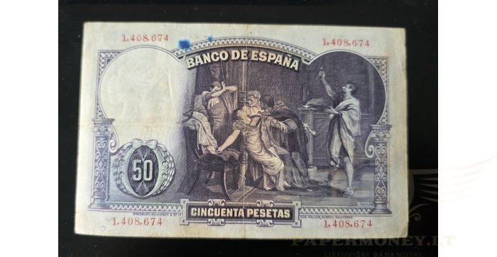 Ispanija  50 pesetų, VF, 1931