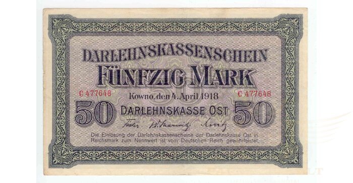 1918 m. 50 OST markių, XF