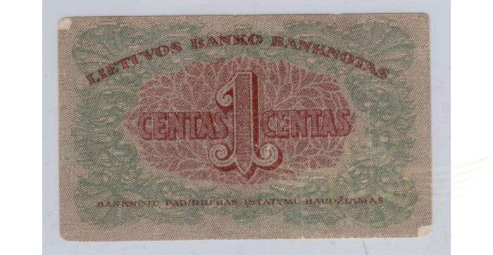 #7 1922 m. 1 centas serija B, VF!