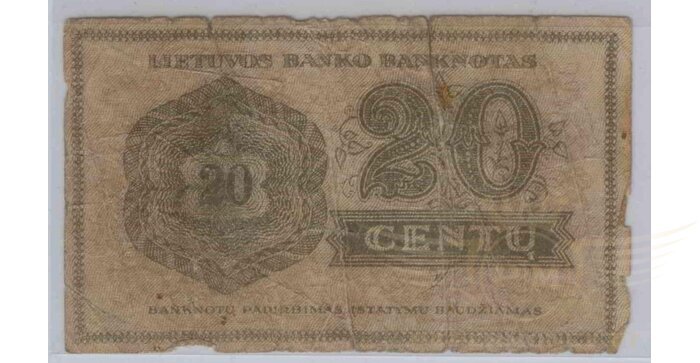 #11 1922 m. 20 centų serija S, F!