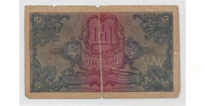 #14 1922 m.  2 litai serija I, VF!