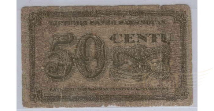 #12 1922 m. 50 centų serija G, VF!