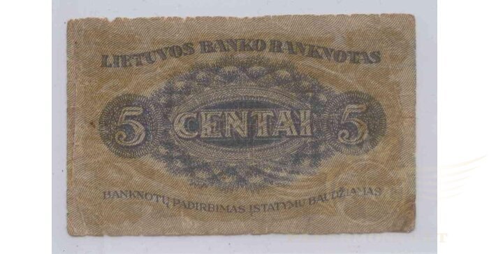 #9 1922 m. 5 centai serija G, VF!