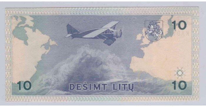 #56 1993 m. 10 litų  KAD serija UNC!