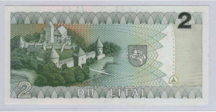 #54 1993 m. 2 litai  DAC serija UNC !