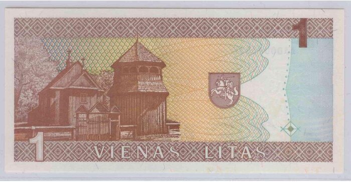 #53 1994 m. 1 litas  AAD serija UNC !