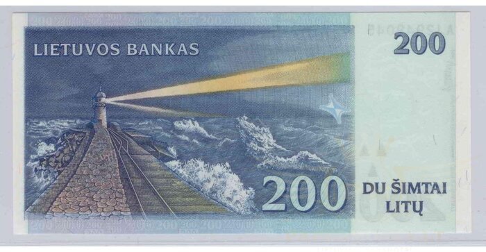 #63 1997 m. 200 litų  AJ serija UNC-!