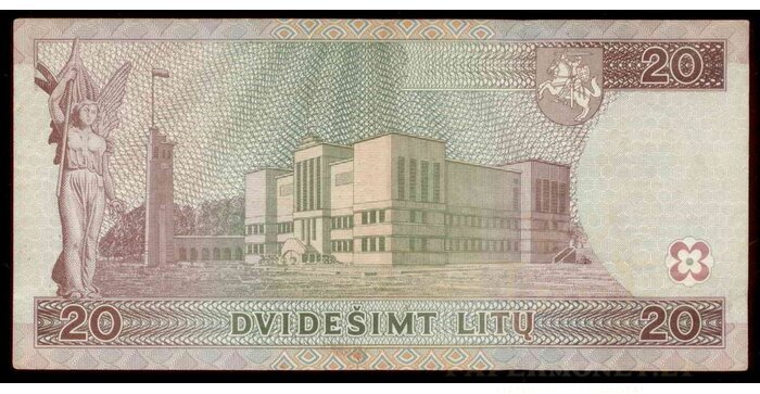 #60 1997 m. 20 litų  EAB serija UNC !