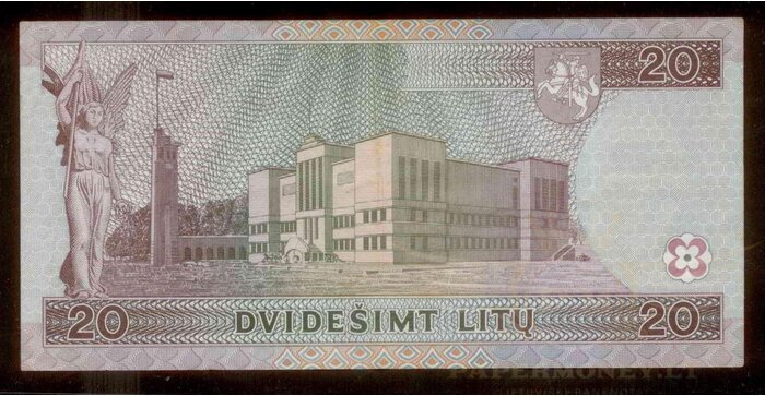 #60 1997 m. 20 litų  EAC serija VF+ !