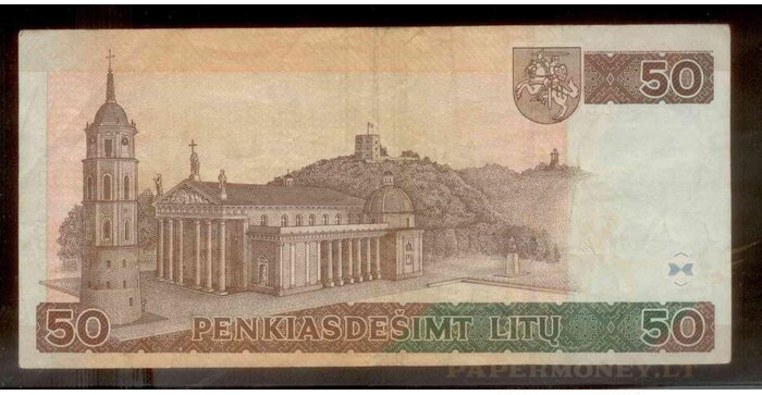 #61 1998 m. 50 litų  AF serija VF!