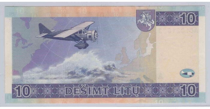 #65 2001 m. 10 litų AC serija UNC !