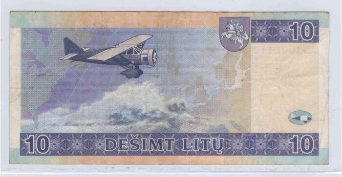 #65 2001 m. 10 litų AD serija VF !