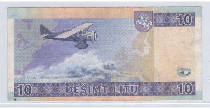 #65 2001 m. 10 litų AF serija VF !