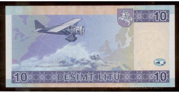 #65 2001 m. 10 litų AG serija UNC !