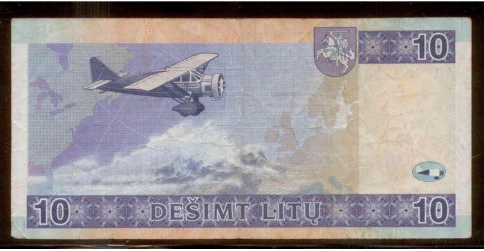 #65 2001 m. 10 litų AH serija VF !