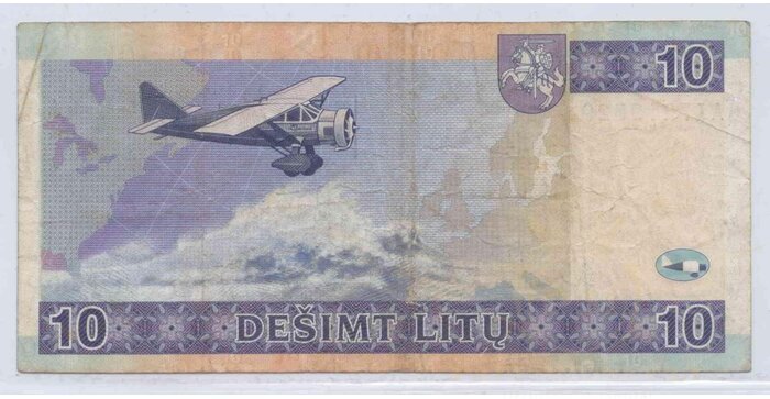 #65 2001 m. 10 litų AI serija VF !